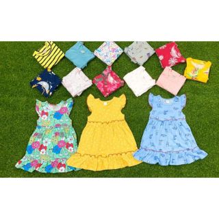 🔥TẬN GỐC🔥Q1963 (20kg - 35 kg) set 3 bộ váy đầm cotton xuất dư bé gái size đại. Chất cotton xuất dư mịn mát.