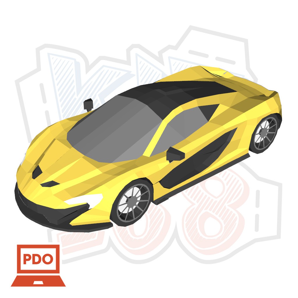 Mô hình giấy McLaren P1 Vàng