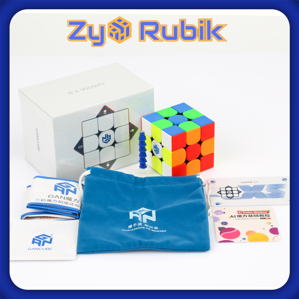 Rubik 3x3 Gan 356 XS Stickerless/ Gan 356 XS Stickerless (Có Nam Châm) - Zyo Rubik