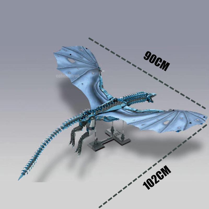 Đồ chơi lắp ráp super 18K GAME OF THRONES Vua Rồng Lửa và rồng băng K89 Drogon K90 Weselon