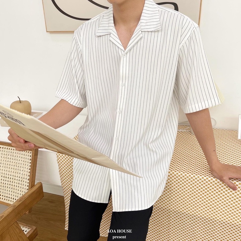 Sơ Mi Sọc Tay Ngắn - Pijma Short Sleeve Shirt (Stripe)
