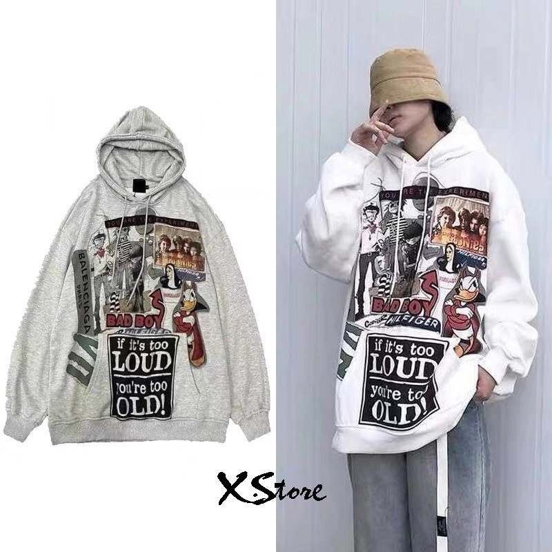Áo Hoodie Nam Nữ Có Mũ Hoạt Hình Boy Thu Đông Chất Nỉ Ngoại Mềm Mịn Hottrend 2021 Unisex X.Store 862