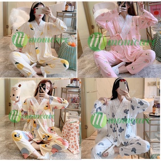 Bộ đồ bầu sau sinh cho con bú ti yukata kimono - đồ bộ bầu đẹp mặc nhà - ảnh sản phẩm 1