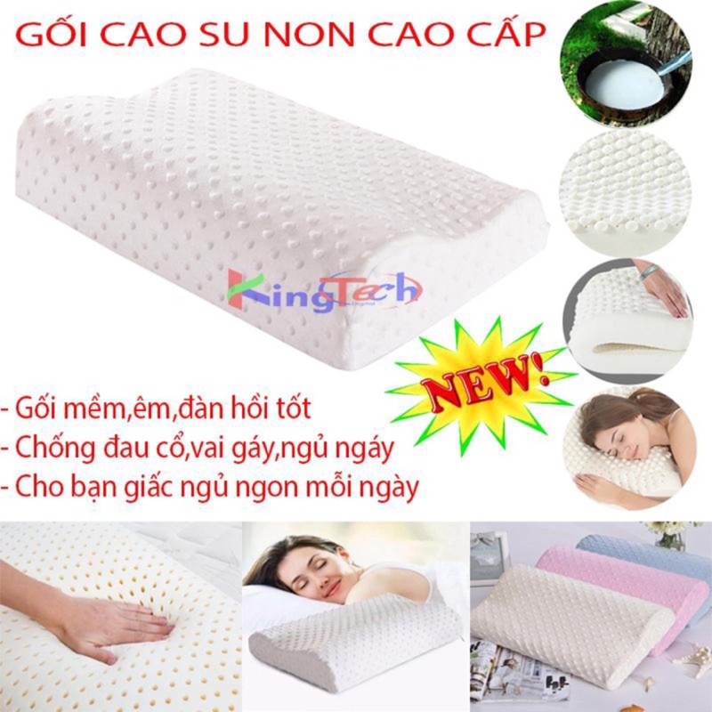 Gối Ngủ Ngon Cao Su MASSAGE VENTRY Cao Cấp Gối Cao Su Non Người Lớn Thoái Hóa Đốt Sống Cổ