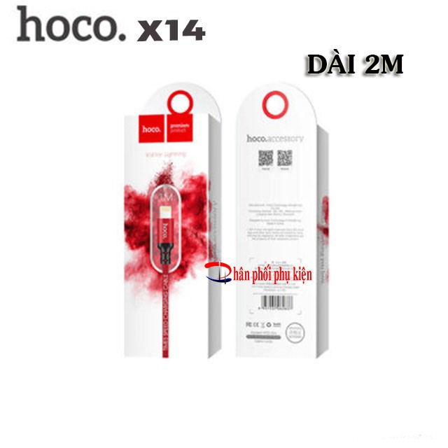 Cáp Sạc Nhanh HOCO X14 Dây Dù 2Mét , Lightning cho iPhone iPad