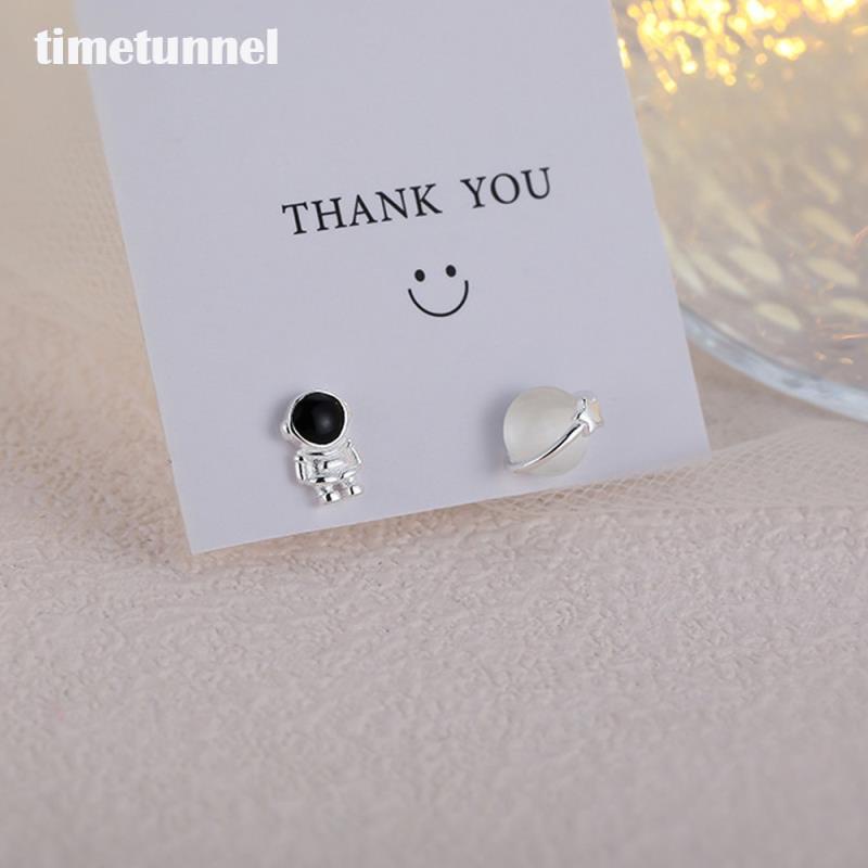 Bông Tai 23 Kiểu Hình Hành Tinh Phi Hành Gia Đính Đá Opal Dễ Thương Cho Nữ