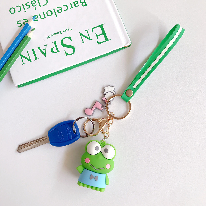 Cute Cartoon Kitten Frog Doll Key Chain/Cartoon Animal Pendant Key Ring/Women Girl's Bags Pendant Accessories /Couple Car Key Ring Pendant Creative Small Gift