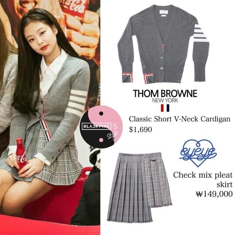 Áo cardigan kẻ sọc Thom giống BTS, Jennie BLACKPINK, YoonA, Dara, Sehun, Suzy, Moonbyul