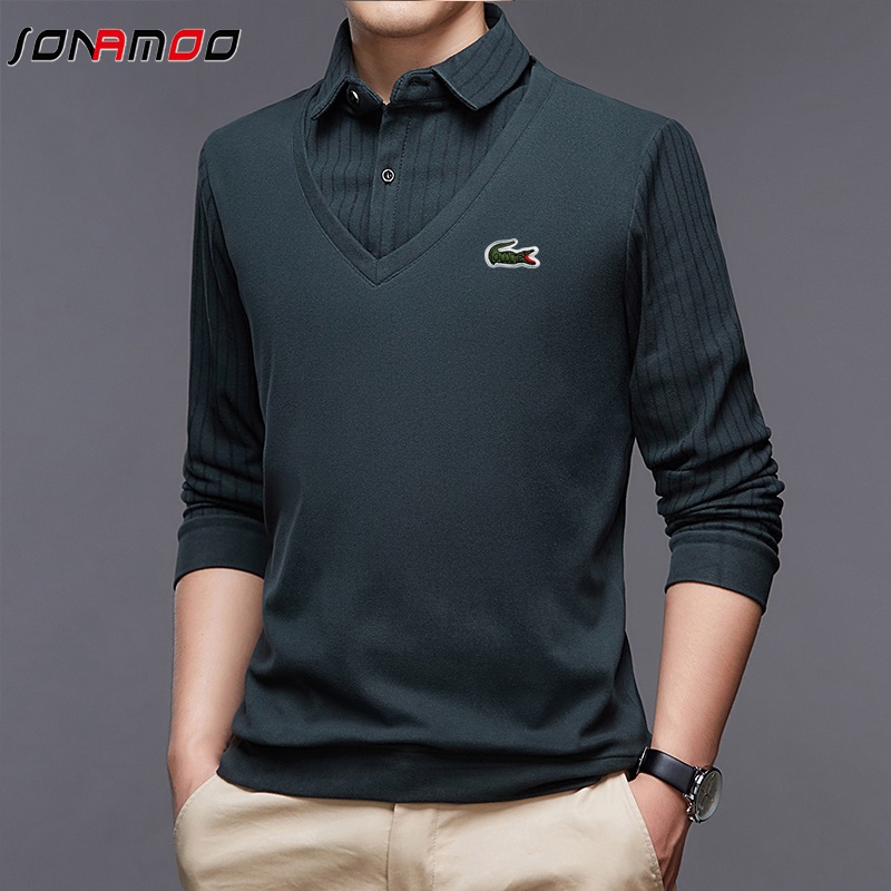 Áo polo Cotton Dài Tay Thời Trang Công Sở Cho Nam 5 Màu Lựa Chọn | BigBuy360 - bigbuy360.vn