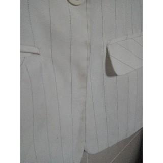 Blazer trắng kẻ sọc freesize