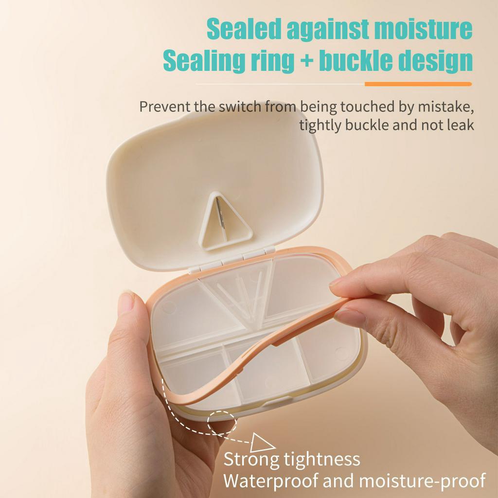 Hộp đựng thuốc 5 ngăn JUJIAJIA chống thấm nước chống ẩm dễ mang theo tiện dụng