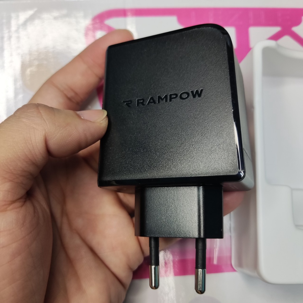 Củ sạc nhanh Rampow 36W, Cốc sạc nhanh nhập khẩu từ Mỹ không kén sạc dùng cho androi IP sạc dự phòng, tai nghe SATOPA