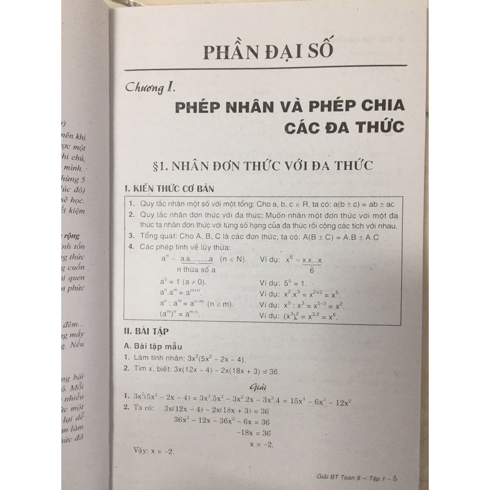 Sách - Giải bài tập toán lớp 8 - Lê Nhứt