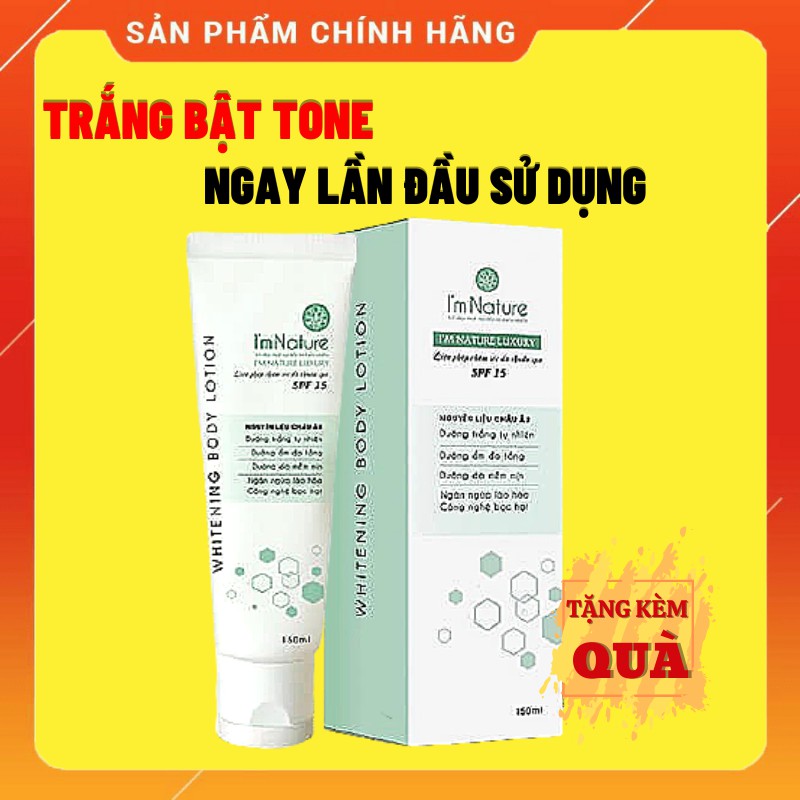 Kem Dưỡng Trắng Da Toàn Thân I'm Nature Whitening Body Lotion I'M NATURE 150ml SPF15+