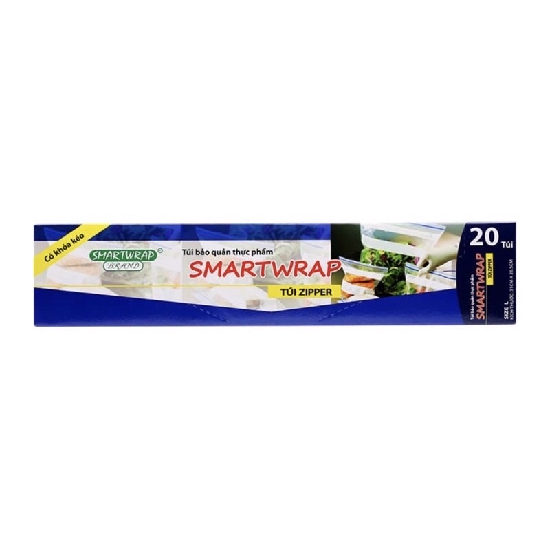 20 Túi đựng kéo zip - túi đựng thực phẩm có khoá 20 x 25cm