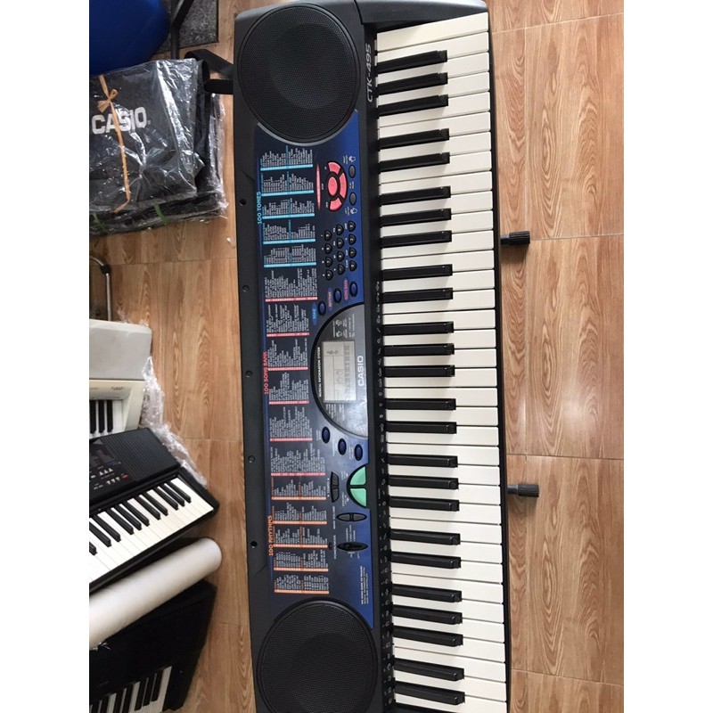 Đàn Organ Casio CTK -495 giá rẻ . âm thanh hay . đầy đủ chức năng . bảo hành 1 năm