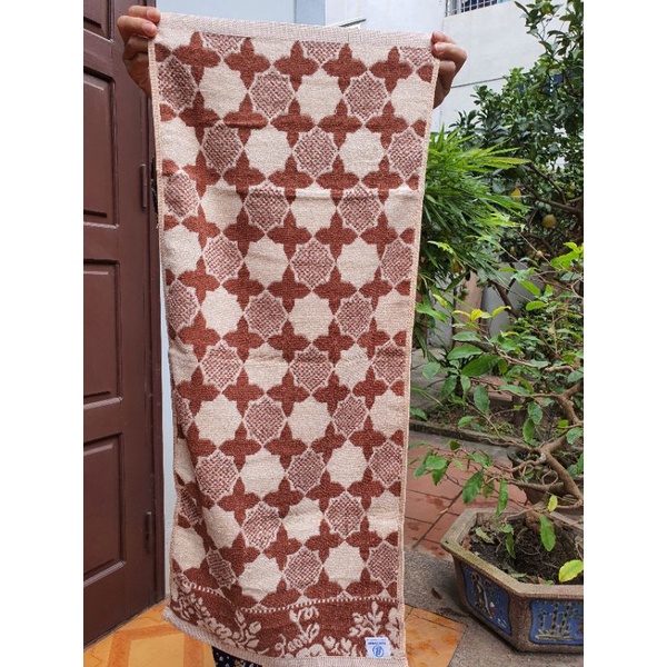 Khăn bông tắm, gội đầu chữ Thập, dày dặn 35cmx75cm (150g)/ Sợi cotton #khantamgoi #khantam