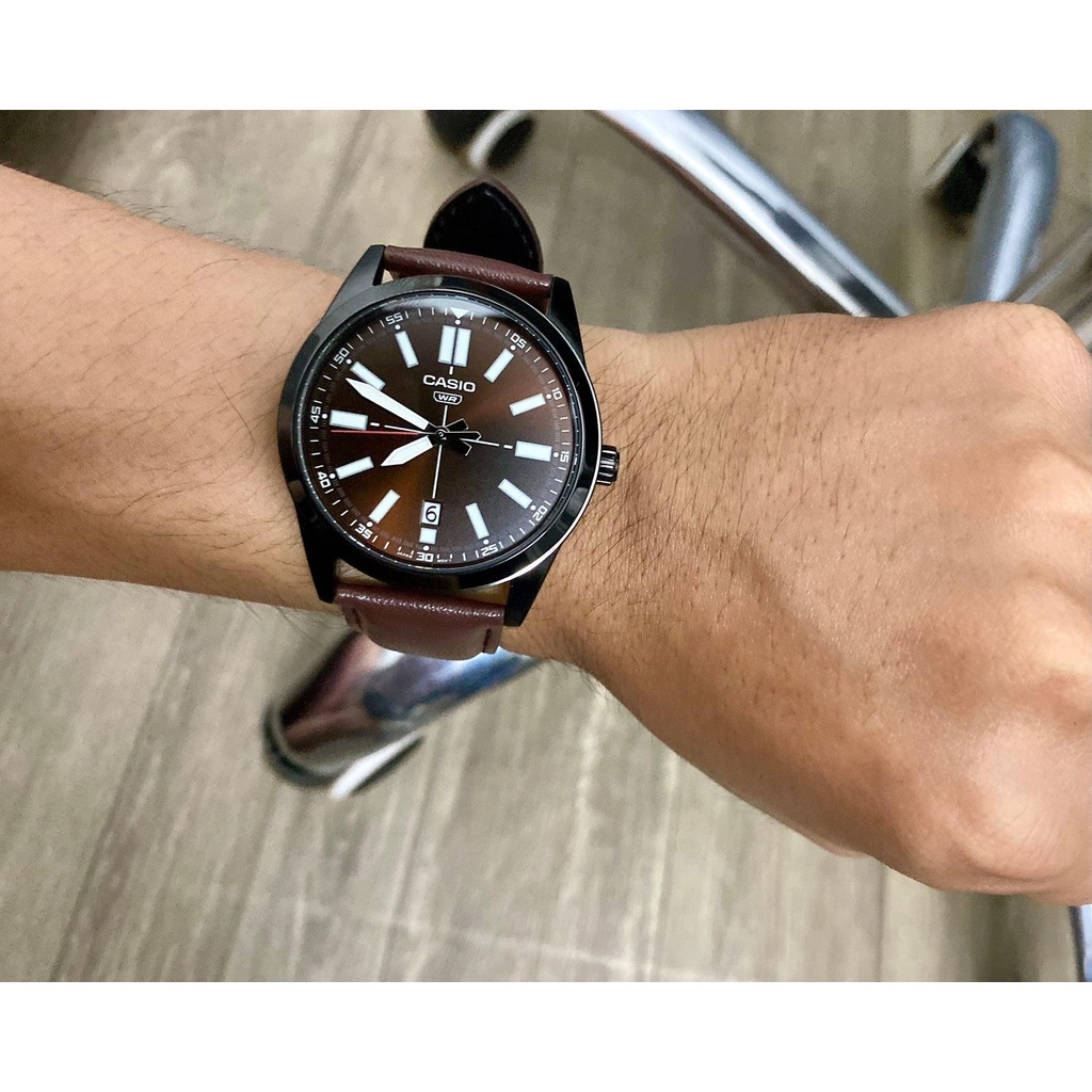 Đồng hồ Nam Casio MTP-VD02, đồng hồ chính hãng, Dây Kim Loại và Dây Da, Chống Nước tốt
