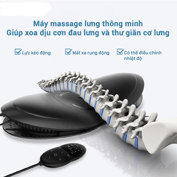 Máy massage thắt lưng hồng ngoại kết hợp xung điện EMS,kéo giãn cột sống,giảm đau vùng thắt lưng