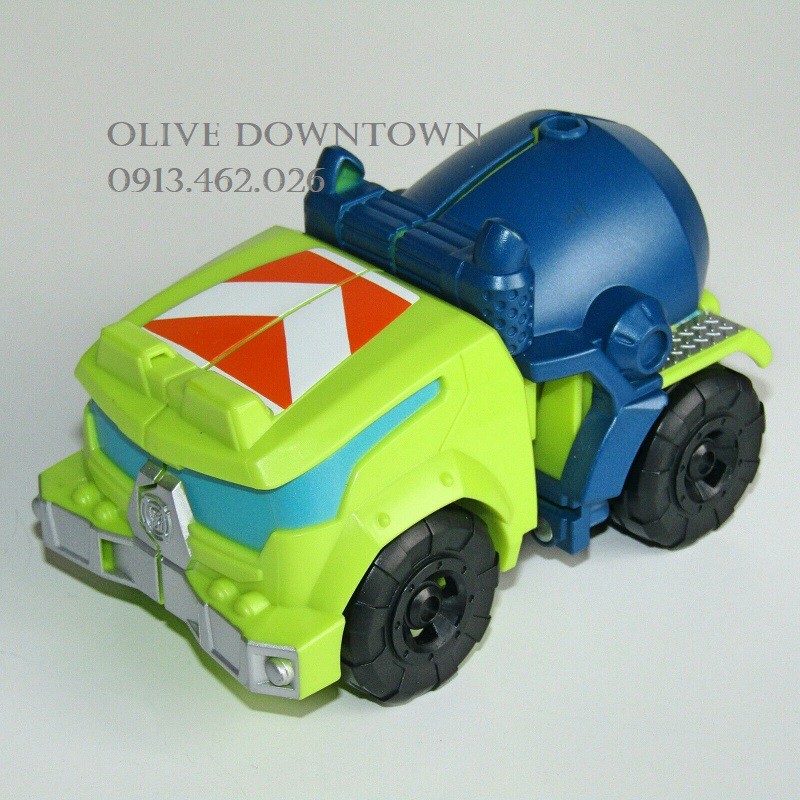 SALVAGE - Robot 12cm lắp ráp thành xe trộn bê-tông / Mixer Truck Transformers - Rescue Bot Academy