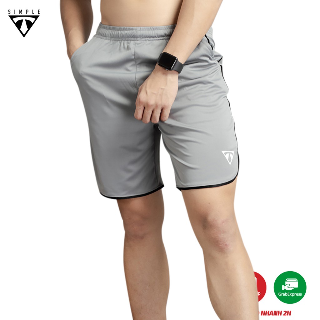 Quần Thể Thao Nam LAI BẦU TSIMPLE tập gym vải thun lạnh thoáng mát, co giãn, chuẩn form màu Xám