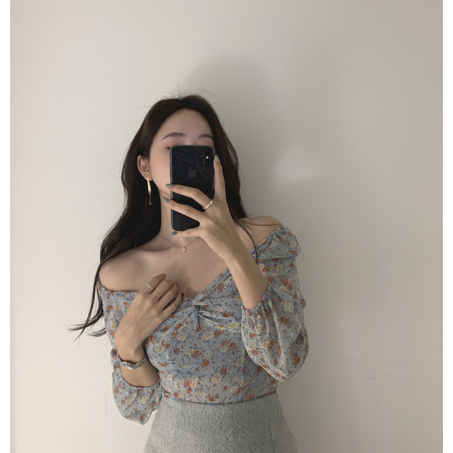 Áo kiểu in hoa thời trang thanh lịch dành cho nữ