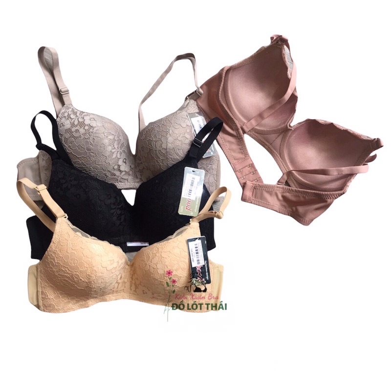 Áo lót không gọng Thái Lan Sisterhood 7306 đệm mỏng ren mềm nâng ngực
