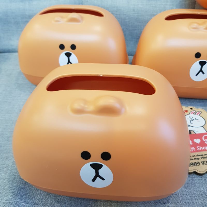 Hộp khăn giấy đáng yêu gấu brown 💟