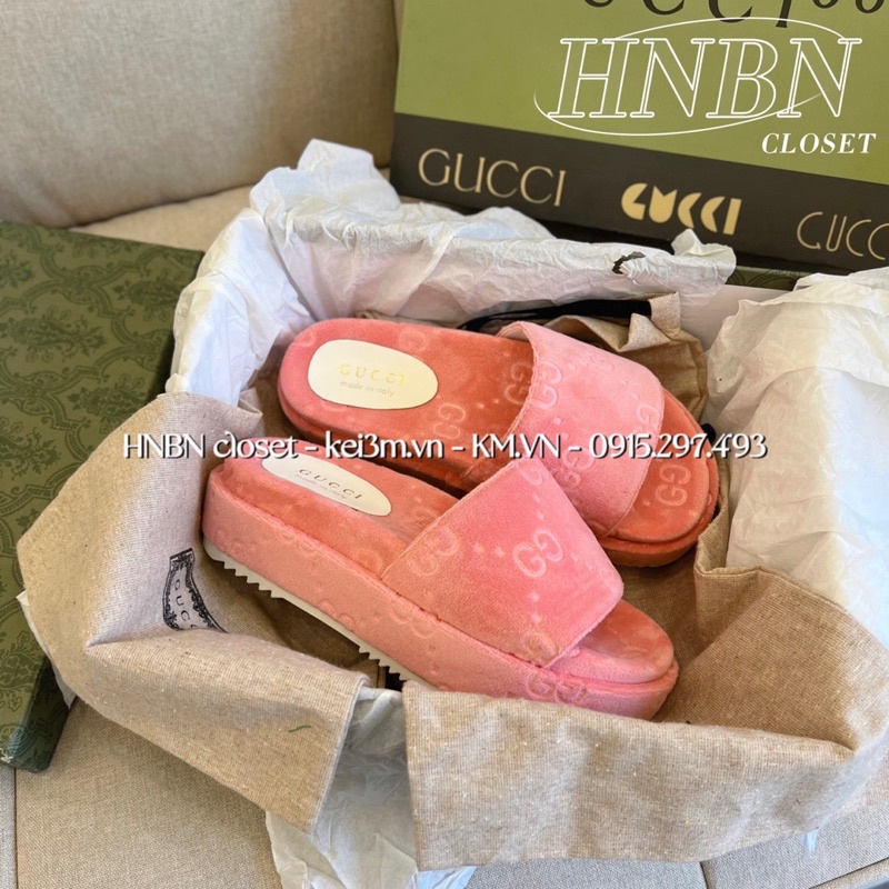 Dép độn đế GG lông fullbox