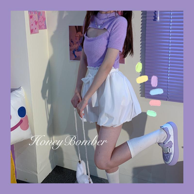 Chân váy ngắn dạng bí phong cách ulzzang , MS 5 , váy lưng chun chất liệu voan 2 lớp rất xinh xắn