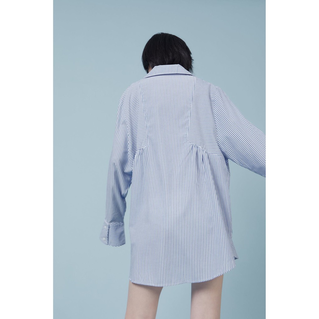 TheBlueTshirt - Áo Sơ Mi Phom Rộng Nữ - Oversized Patch Shirt
