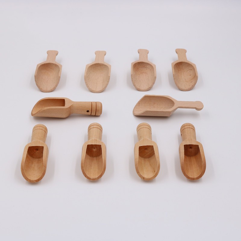Muỗng gỗ mini nhỏ nhắn múc cà phê/ mật ong/ gia vị đường muối tiện lợi