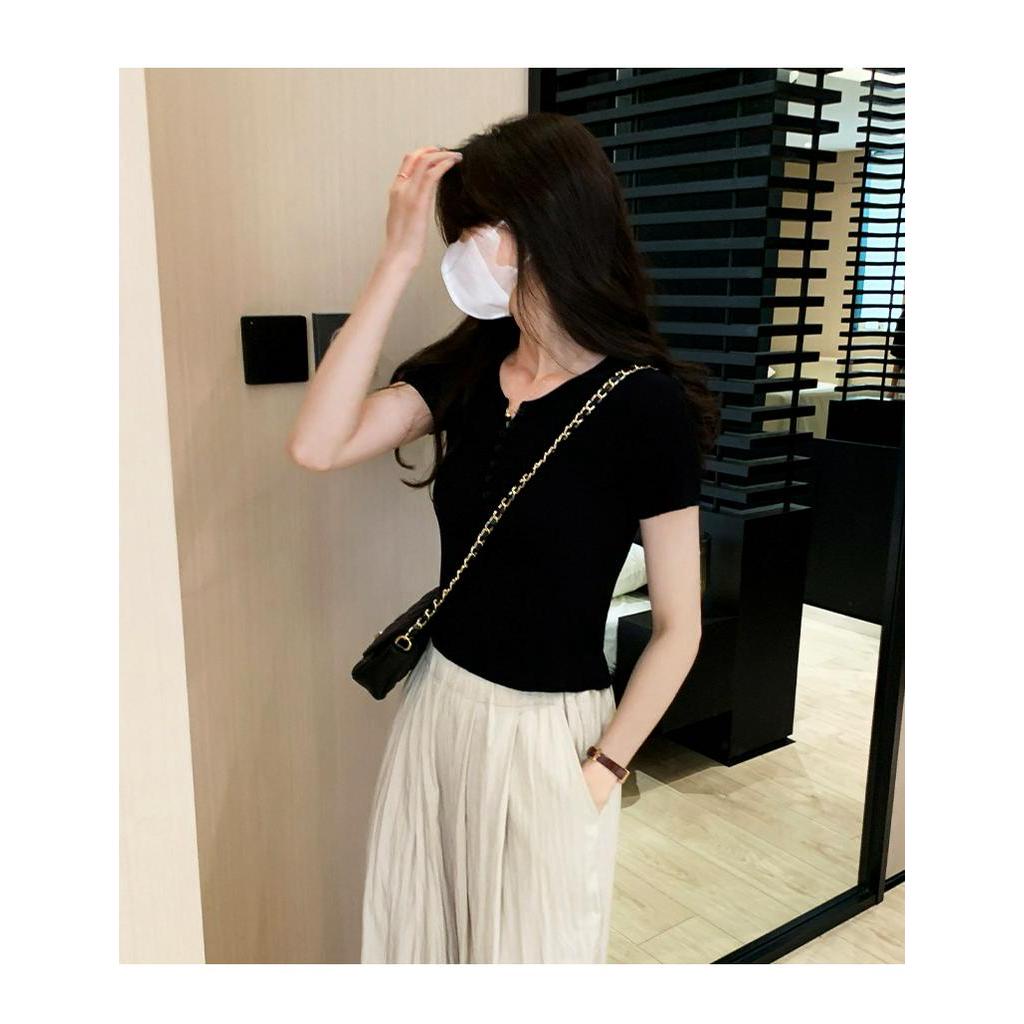 Áo Thun Mùa Hè Tay Ngắn Eo Cao Phong Cách Mới 63386
