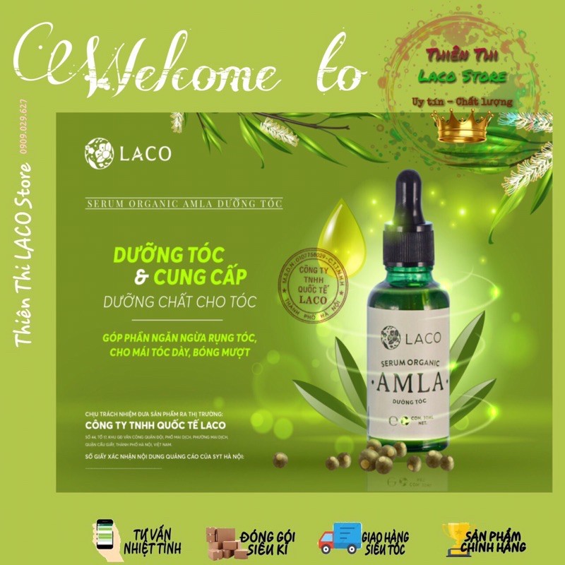 SERUM THẢO DƯỢC KÍCH THÍCH MỌC TÓC ORGANIC AMLA LACO 30ML