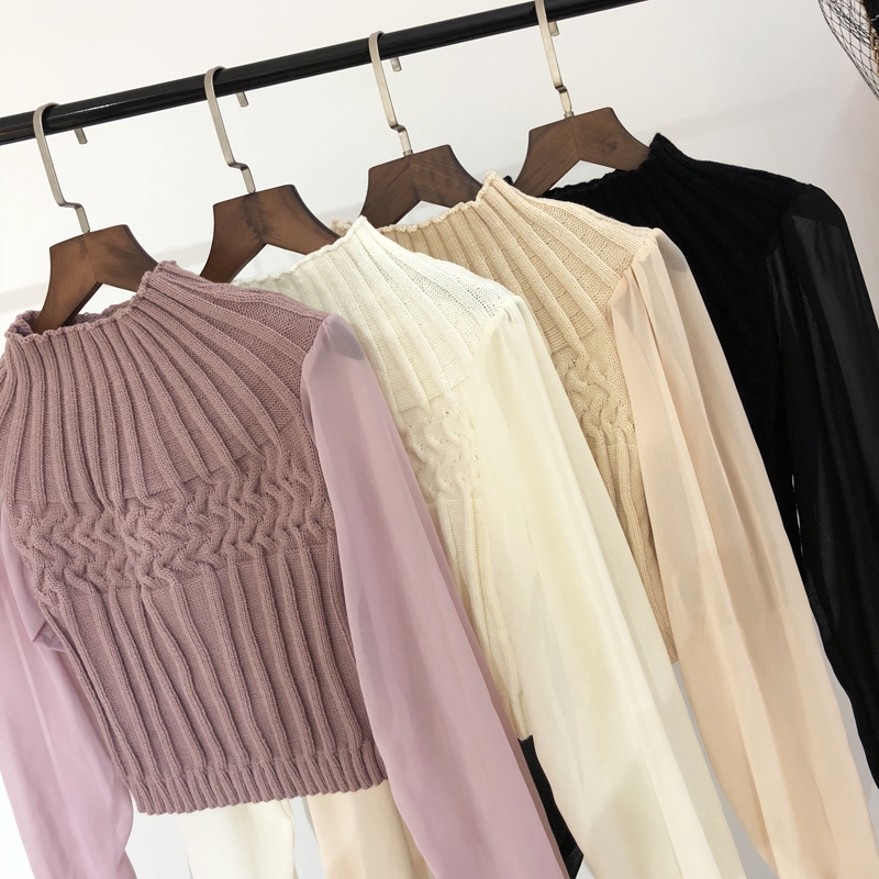 Áo sweater dệt kim màu trơn kiểu dáng thời trang thanh lịch cho nữ