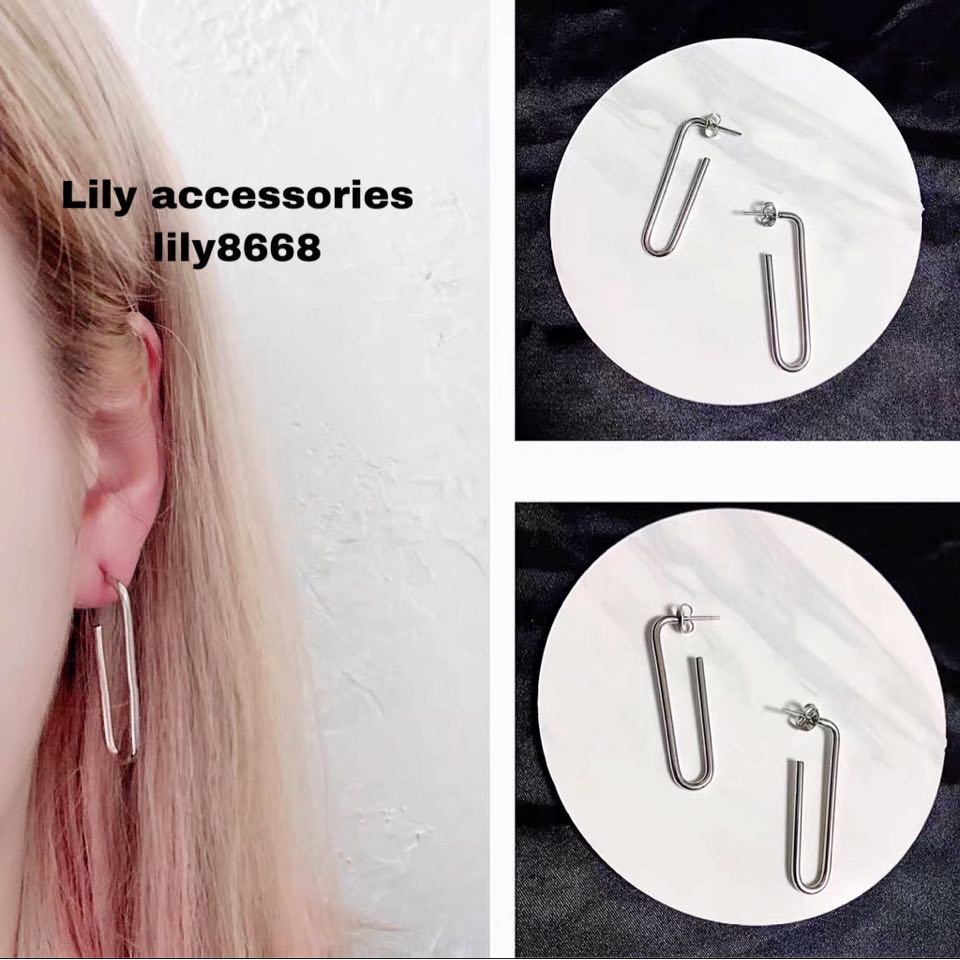 U-shaped Earrings khuyên tai titan chữ u không gỉ không đen không dị ứng nam nữ Uniex