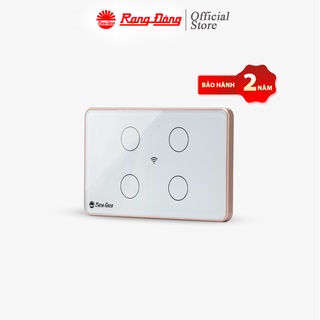 Công tắc cảm ứng bốn Rạng Đông Model: RD-CT.04.WF cảm ứng thông minh thiết kế sang trọng