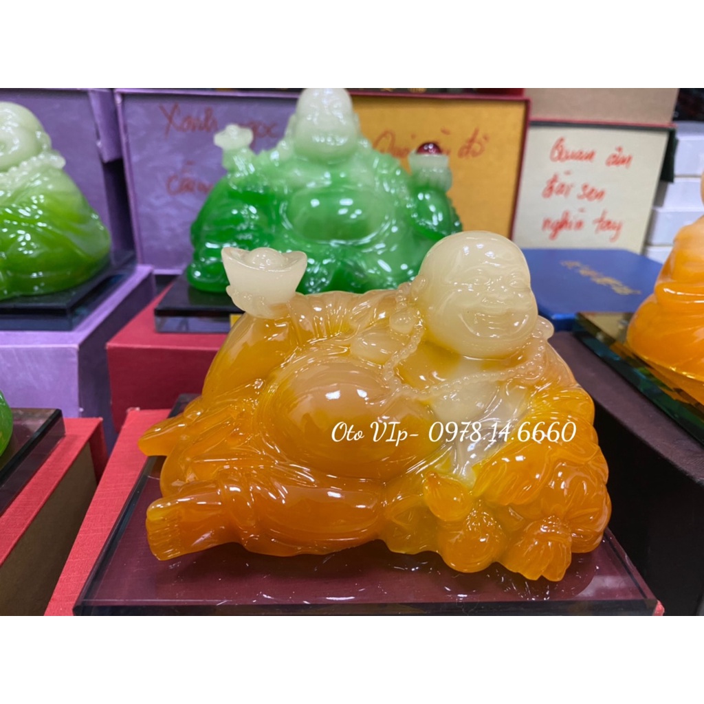 Tượng di lặc ngồi size lớn trang trí taplo xe hơi ✨ Bàn Làm Việc, Mang Lại Bình An May Mắn