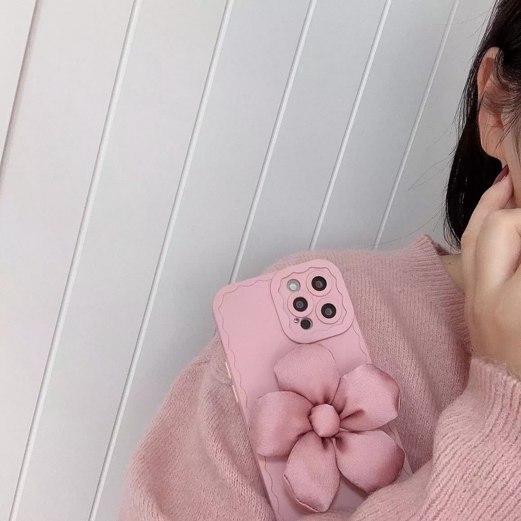 Ốp Điện Thoại tpu Họa Tiết Hoa Năm Cánh Màu Hồng Cho iphone x/xs max 7plus 11 proamx 12 proamx 13
