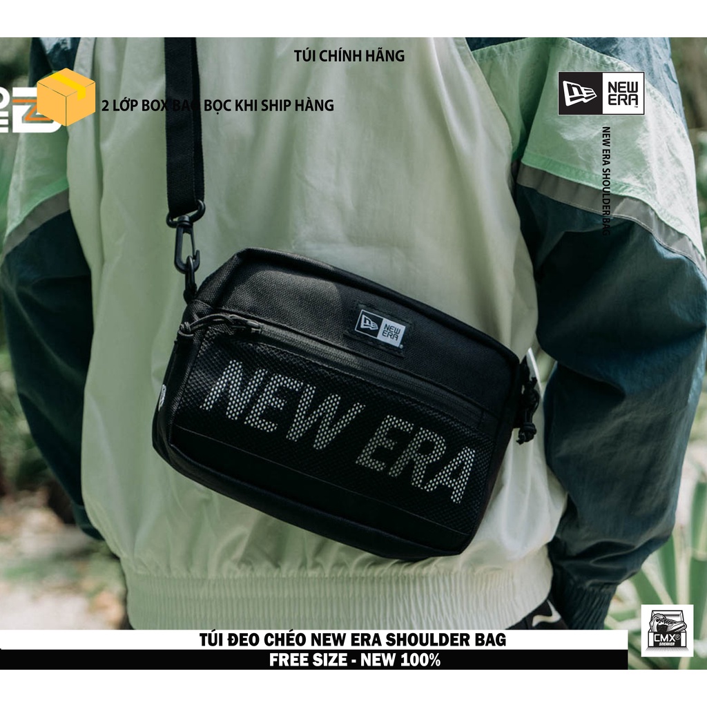 [ HÀNG CHÍNH HÃNG ] Túi Đeo Chéo New Era Shoulder Bag - Black ( FREE SIZE ) - HÀNG CHÍNH HÃNG 100%