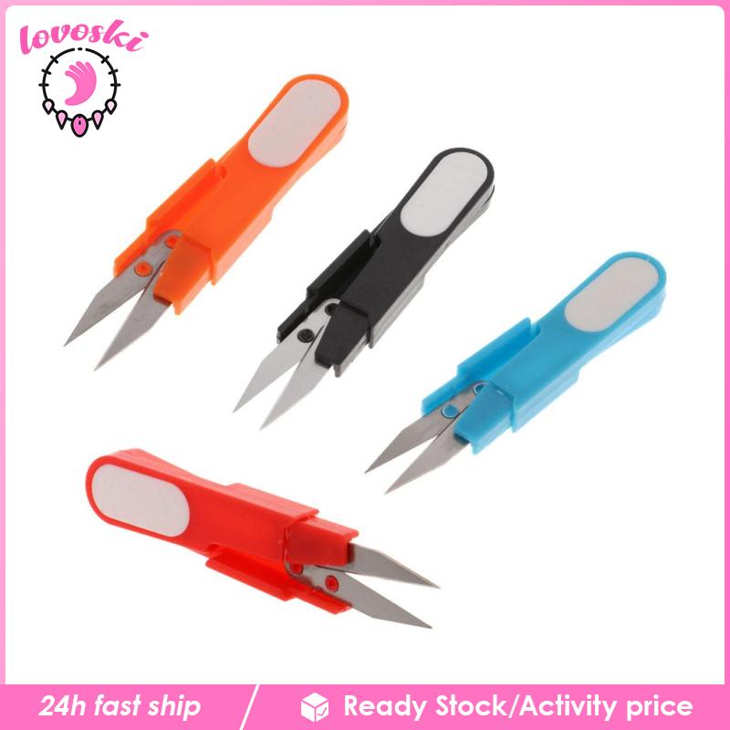 [Lovoski] Kéo Mini Cắt Chỉ Sợi Nhỏ Tay Cầm Nhựa Màu Cam