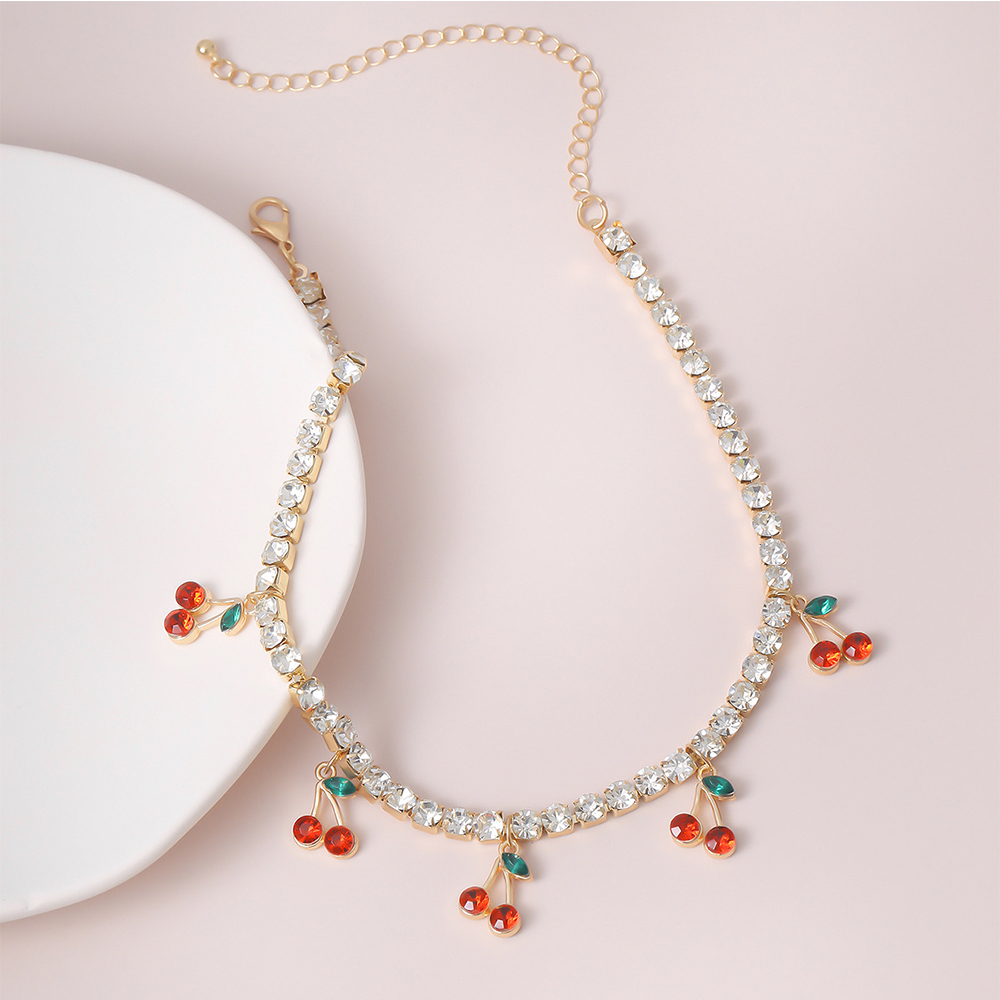 Dây Chuyền Hợp Kim Hình Quả Cherry Xinh Xắn Cho Nữ