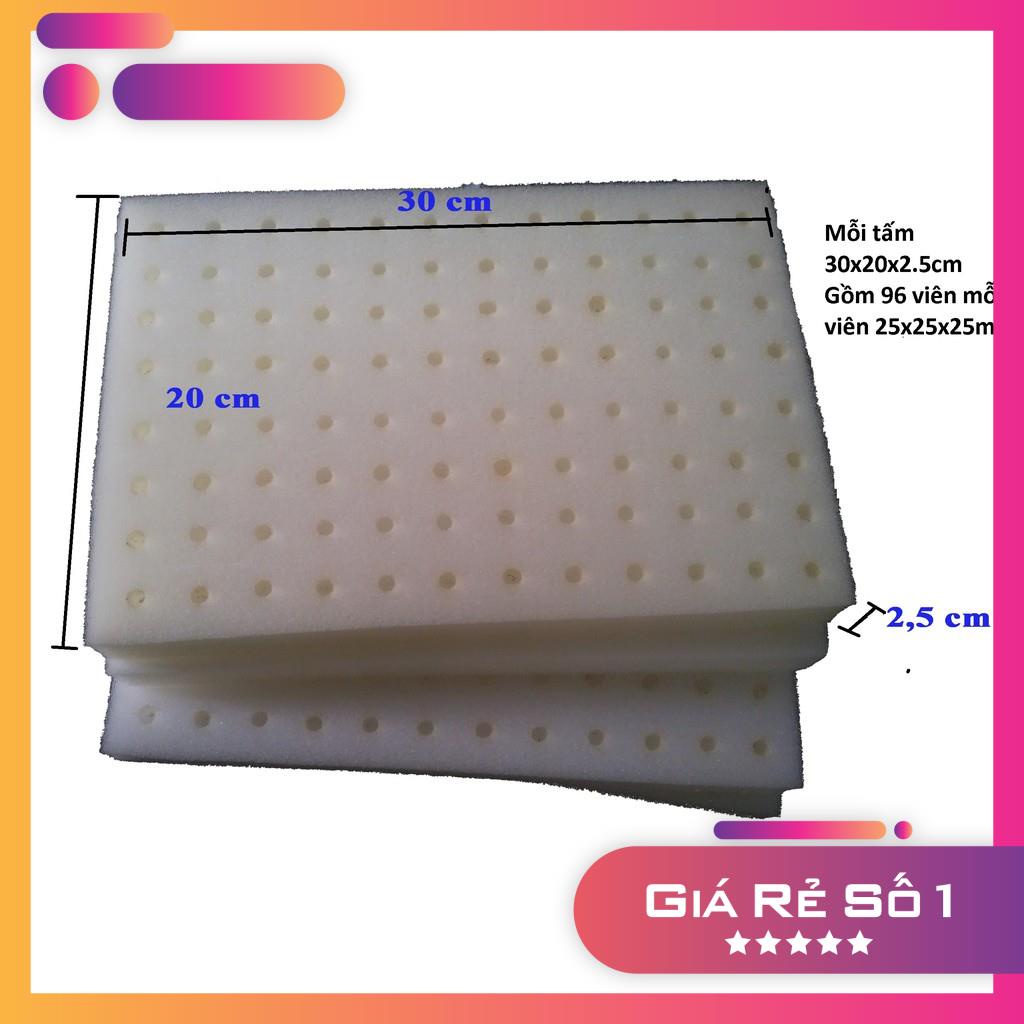 Bộ 5 tấm mút xốp ươm hạt trồng thủy canh, mỗi tấm 96 viên có lỗ gieo hạt