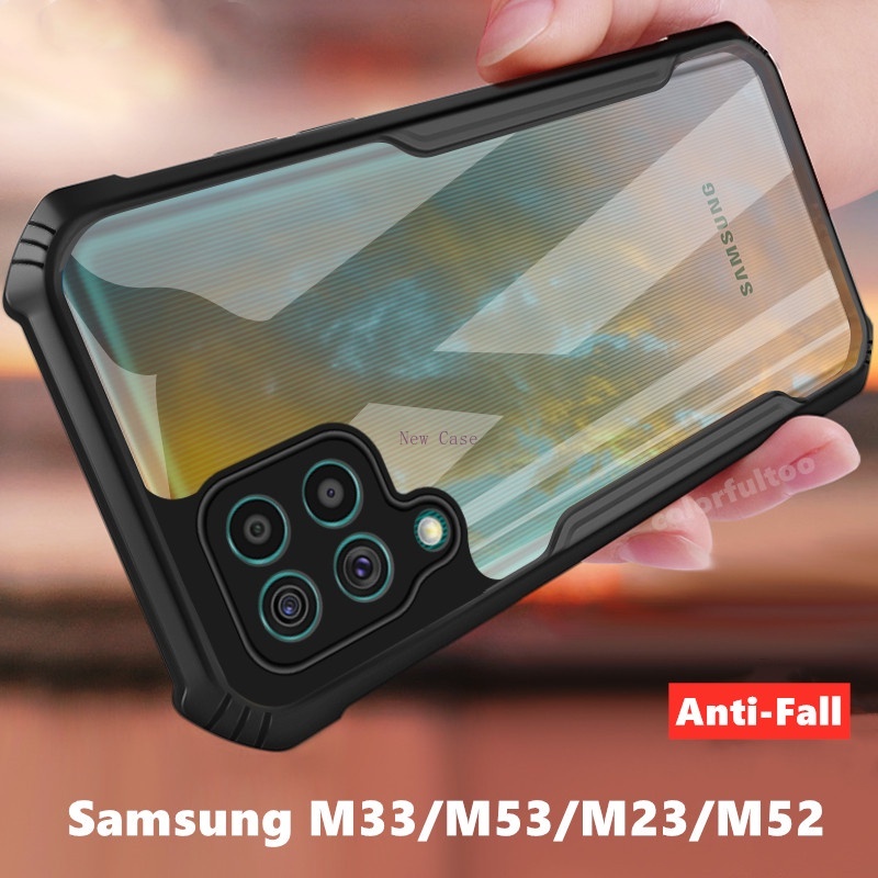 Ốp Điện Thoại PC Viền TPU Trong Suốt Chống Sốc Cho Samsung Galaxy M53 M33 M23 F23 M62 F62 M52 M32 4G M 33 53