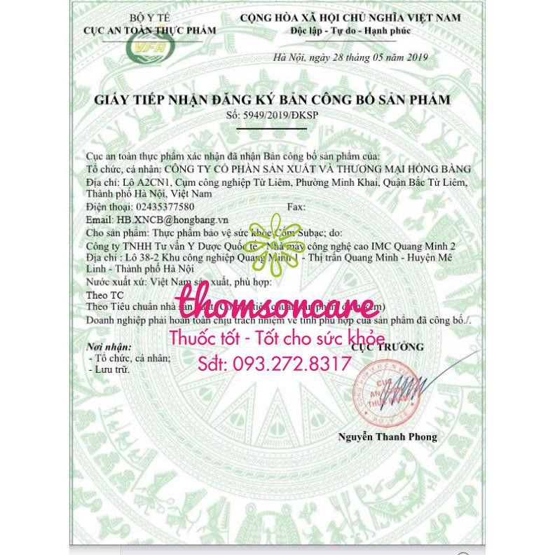 Cốm chống vi khuẩn Subac cho bé hộp 15 gói tăng sức đề kháng miễn dịch cho cơ thể trẻ 6 tháng 1 2 tuổi hiệu quả