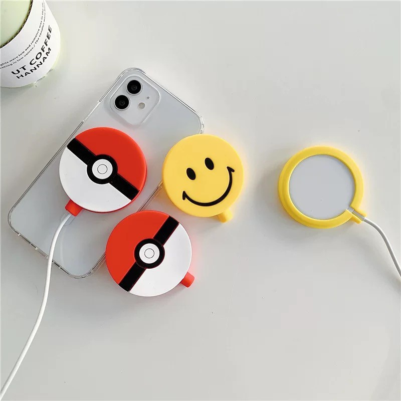 Đế Sạc Nam Châm Không Dây 15w Hình Quả Bóng Pokemon Cho Iphone 12 12 Apple 12 Magsafe
