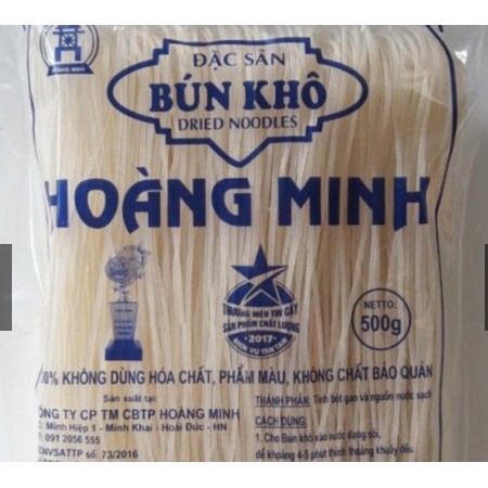 Bún Khô Gạo Trắng Hoàng Minh Gói 380G - Tiện Lợi và Tốt Cho Sức Khỏe