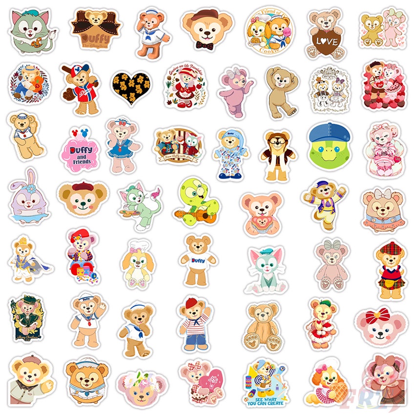 ❉ Duffy &amp; ShellieMay &amp; StellaLou Series 03 Stickers ❉ 50Pcs/Set Disney Bear Cartoon DIY Fashion Luggage Laptop Skateboard Decals Doodle Stickers