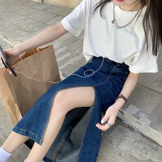 Chân Váy Jean Xẻ Tà [KÈM ẢNH THẬT]