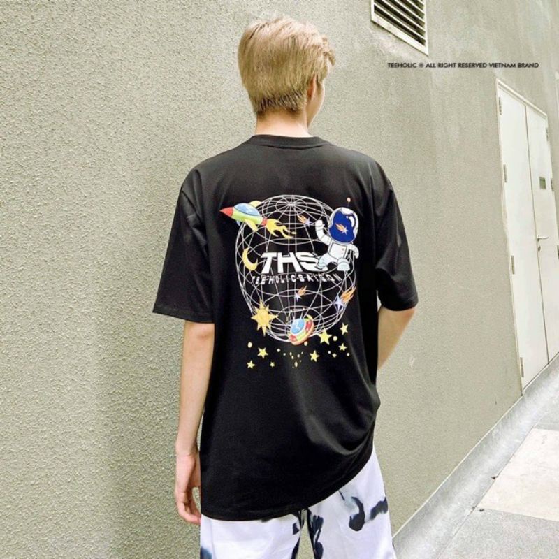Áo Thun Unisex Tay Lỡ Form Rộng Phong Cách Hàn Quốc Freesize
